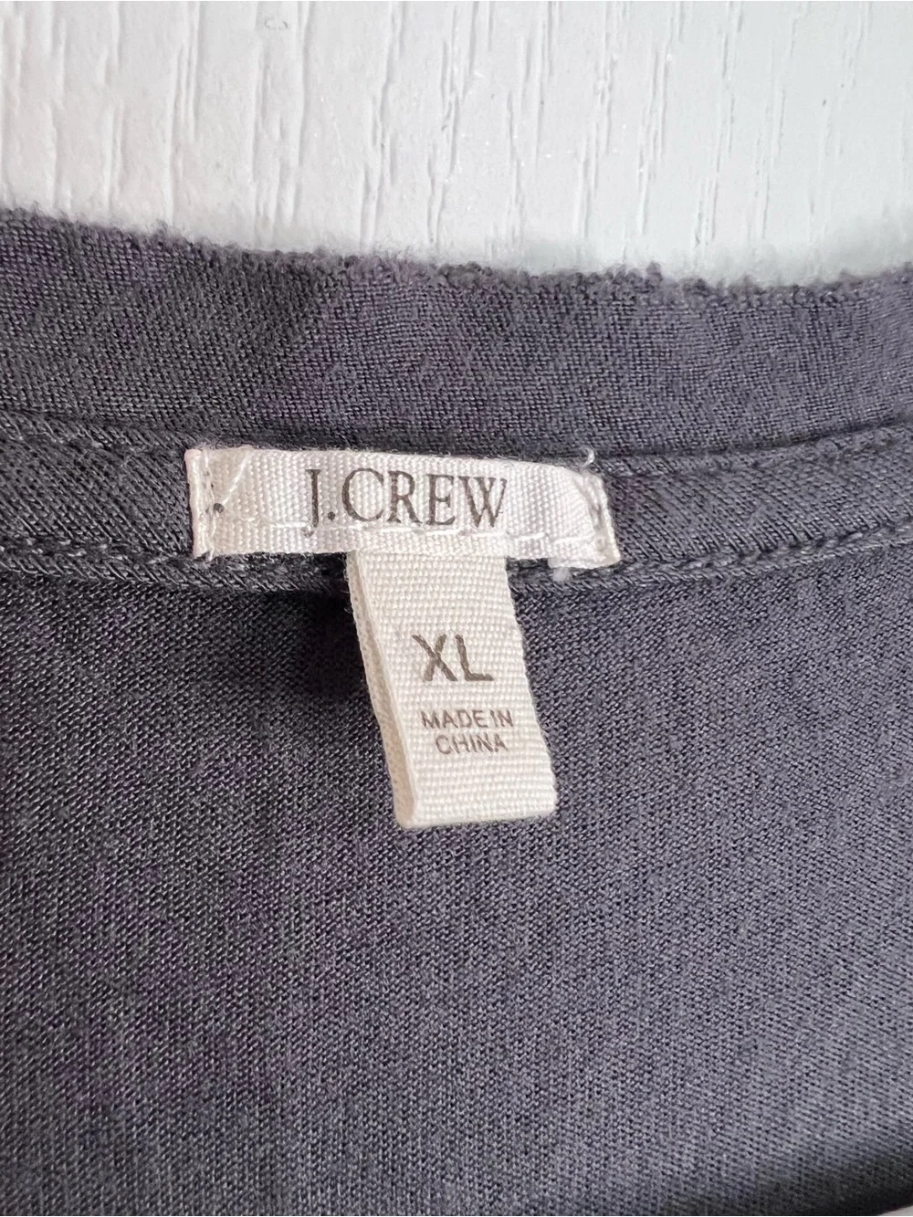 J.crew Casual Long Sleeve Drawstring Henley Dress Charcoal Gray size xL
